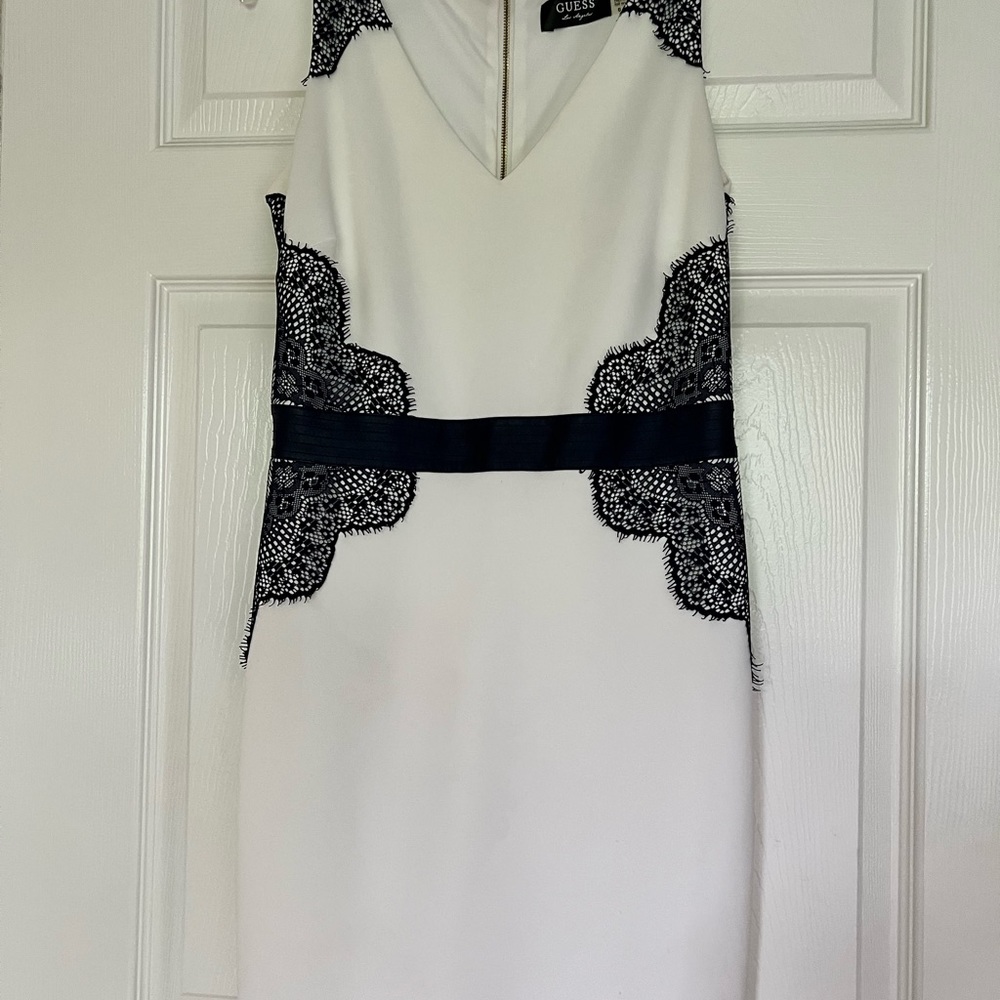 Guess white fitted dress